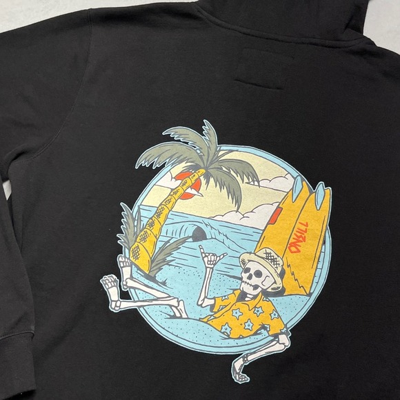 O'Neill Other - O'Neill Skeleton Graphic Hoodie Black Long Sleeve‎ Standard Fit Men's Size L